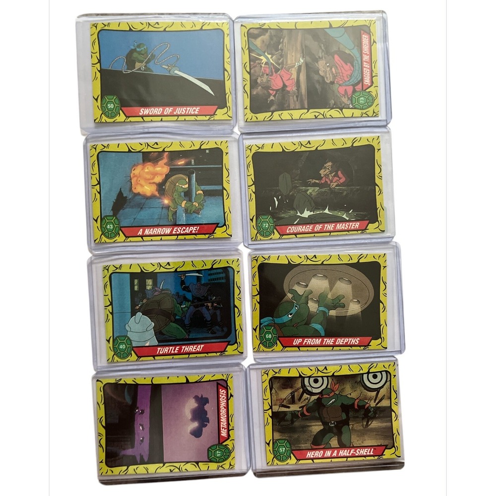 Topps Trading Cards Lot of 8 Teenage Mutant Ninja Turtles TMNT 1989